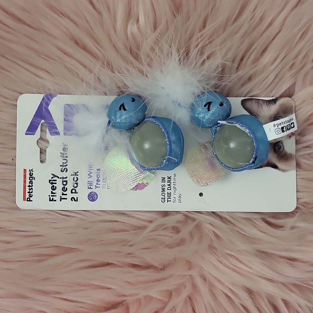 Brand New Petstages FIREFLY TREAT STUFFER 2 PACK